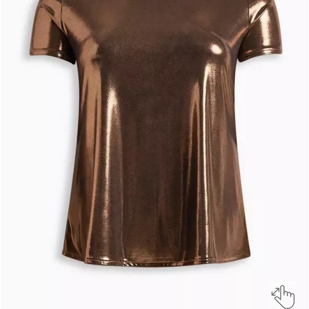 Torrid Liquid Shine Gold Top Size 0/Women’s Large - NWT